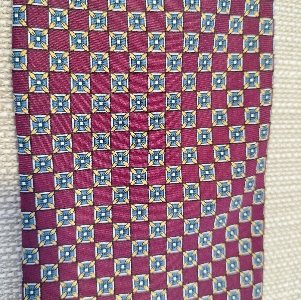 Angelo Bosani The Tie Rack  Necktie Stylish Silk Geometric Pattern Made in Italy